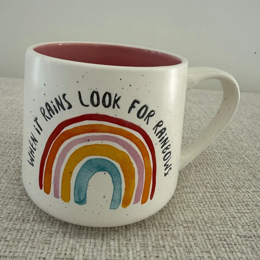 It's a Good Day for a Good Day Coffee Mug When‎ It Rains Look For Rainbows 18 oz